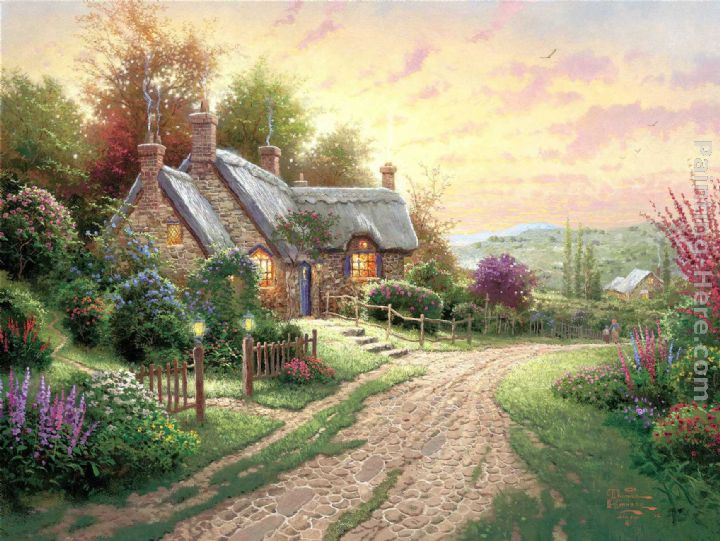 A Peaceful Time painting - Thomas Kinkade A Peaceful Time art painting